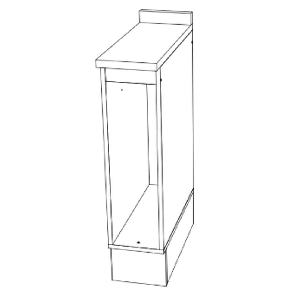 Balcao Porta Toalha Tampo 20cm C362 Americana Branco Calcare Henn Branco Calcare - 5