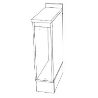 Balcao Porta Toalha Tampo 20cm C362 Americana Branco Calcare Henn Branco Calcare - 5