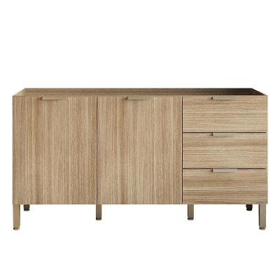 Balcao Para Pia 2 Portas 3 Gavetas 160 Cm Glam Freijo Ktp Freijo