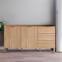 Balcao Para Pia 2 Portas 3 Gavetas 160 Cm Glam Freijo Ktp Freijo - 3