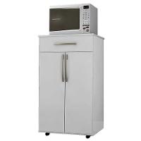 Balcao Multiuso 2 Portas 62 Cm Juliana Branco Preto Flex Reajl Moveis Branco Preto Flex - 1