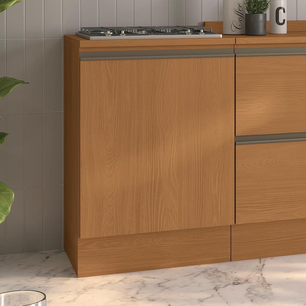 Balcao Para Cooktop Com Tampo 60 Cm 1 Porta Maxxi G742 Canela Kappesberg Canela - 5