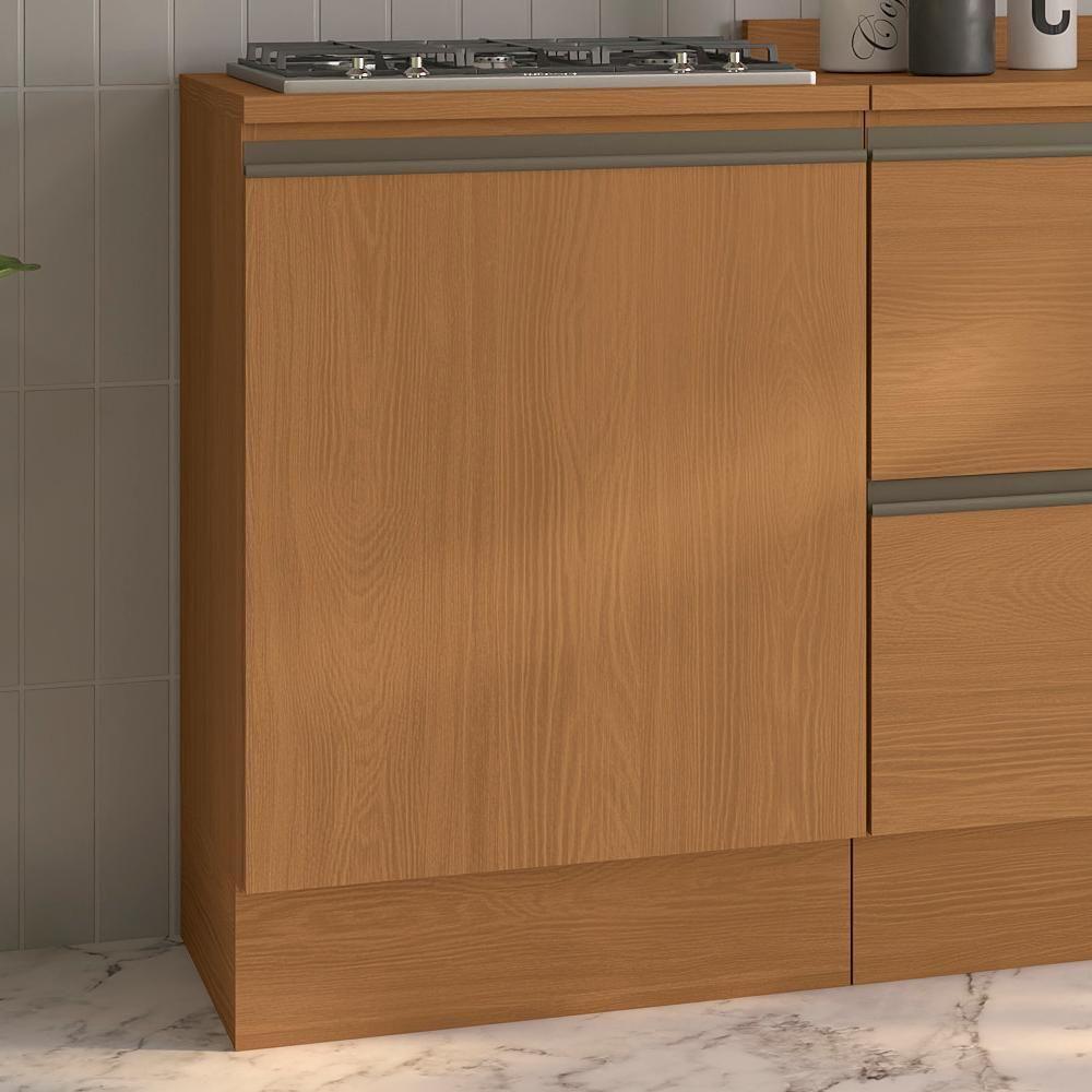 Balcao Para Cooktop Com Tampo 60 Cm 1 Porta Maxxi G742 Canela Kappesberg Canela - 6