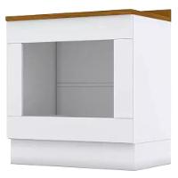 Balcao Forno Embutir Com Tampo 80cm Americana Branco Nature Henn Branco Nature - 1