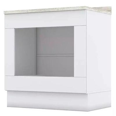 Balcao Forno Embutir Com Tampo 80 Cm Americana Branco Calcare Henn Branco Calcare