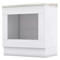 Balcao Forno Embutir Com Tampo 80 Cm Americana Branco Calcare Henn Branco Calcare - 1