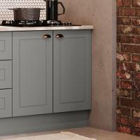 Balcao Com Tampo Para Cooktop 2p 80 Cm Americana Cinza Calcare Henn Cinza Calcare - 2