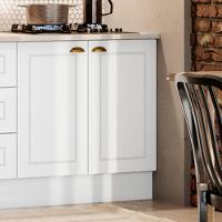 Balcao Com Tampo Para Cooktop 2p 80 Cm Americana Branco Calcare Henn Branco Calcare - 3