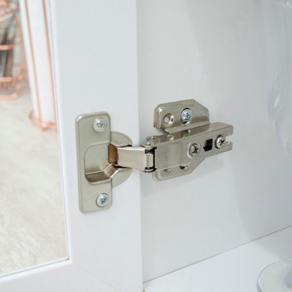 Balcao Com Tampo 1 Porta 40cm Americana Branco Nature Henn Branco Nature - 6