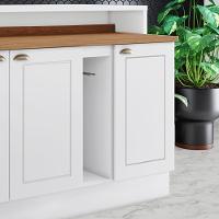 Balcao Com Tampo 1 Porta 40cm Americana Branco Nature Henn Branco Nature - 2