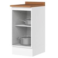 Balcao Com Tampo 1 Porta 40cm Americana Branco Nature Henn Branco Nature