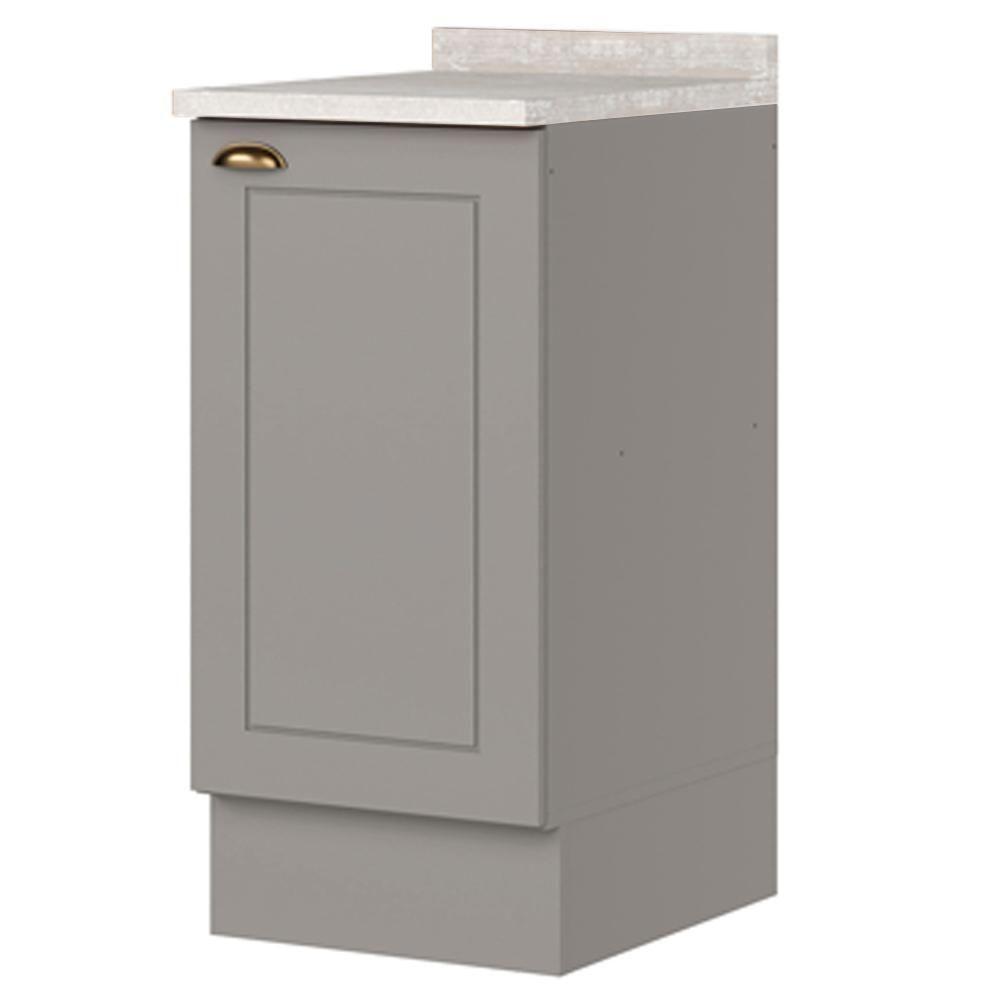 Balcao Com Tampo 1 Porta 40 Cm Americana Cinza Calcare Henn Cinza Calcare - 1