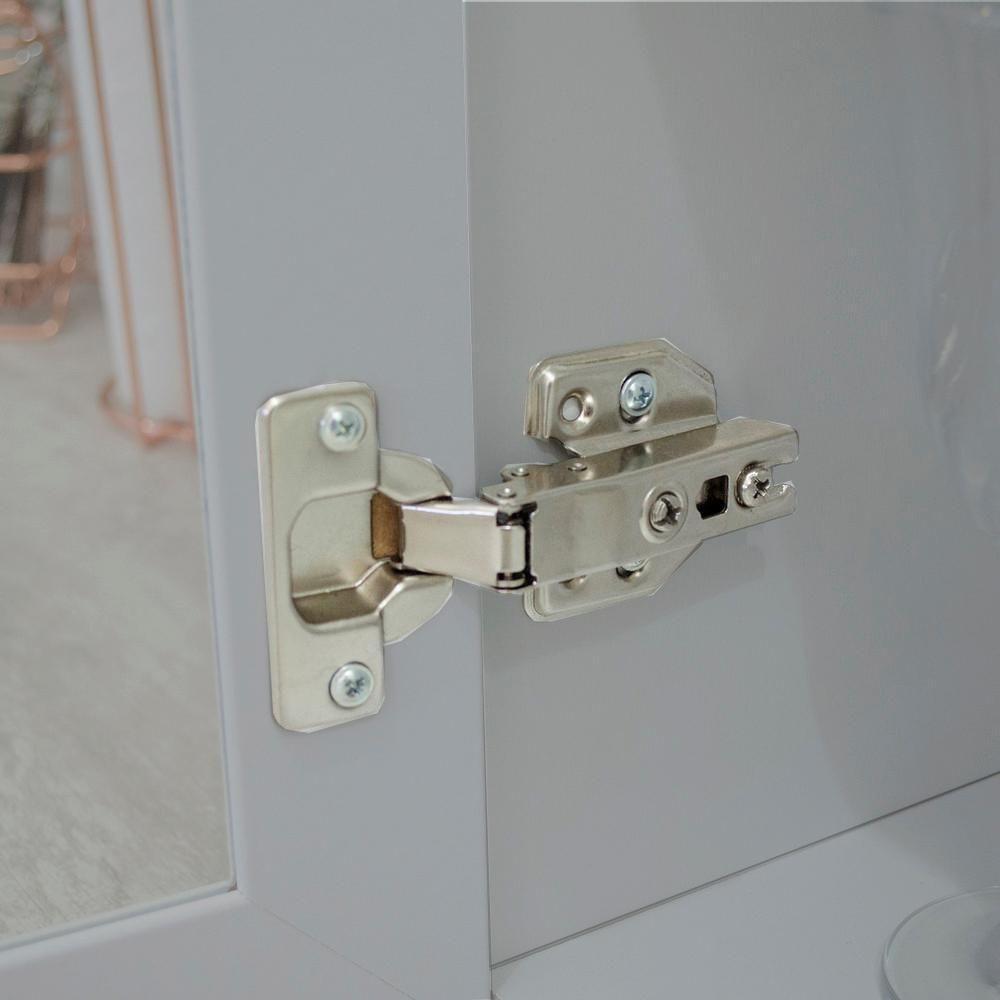 Balcao Com Tampo 1 Porta 40 Cm Americana Cinza Calcare Henn Cinza Calcare - 5