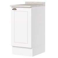 Balcao Com Tampo 1 Porta 40 Cm Americana Branco Calcare Henn Branco Calcare - 1