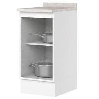 Balcao Com Tampo 1 Porta 40 Cm Americana Branco Calcare Henn Branco Calcare - 2