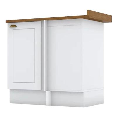 Balcao Canto Reto Com Tampo 84cm Americana Branco Nature Henn Branco Nature