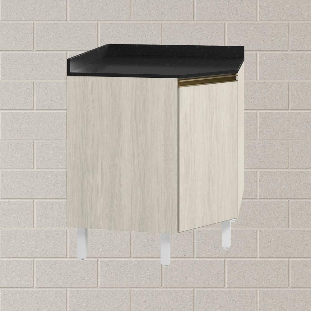 Balcao Canto Obliquo Tampo Mdf Kali 12222 Bianco Toq Bianco Toq Nicioli Bianco Toq Bianco Toq - 8