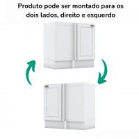 Balcao Canto Reto Com Tampo 84 Cm Americana Branco Calcare Henn Branco Calcare - 6