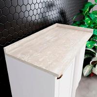 Balcao Canto Reto Com Tampo 84 Cm Americana Branco Calcare Henn Branco Calcare - 7