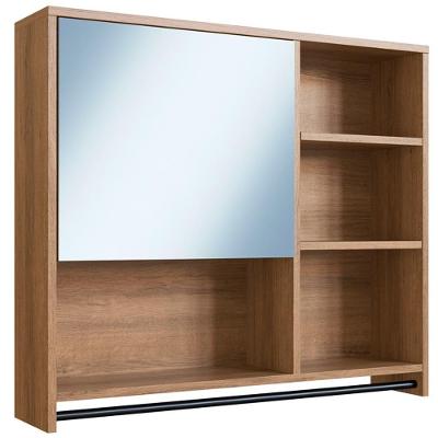 Armário Espelheira Suspenso 80cm 1 Porta P1042 Mell Pp Milani Store Mel