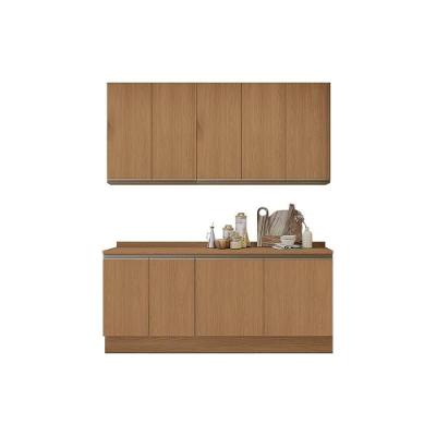 Cozinha Modulada Kappesberg Maxxi 6 Peças (2aéreos+2balcões+2complementos) C6p37 Canela-kappesberg