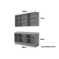 Cozinha Modulada Kappesberg Maxxi 6 Peças (2aéreos+2balcões+2complementos) C6p37 Canela-kappesberg - 3