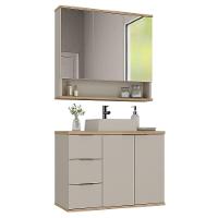 Conjunto Com Cuba Aqua 76cm Estilare Cnj4006 Nude/carvalho - 5