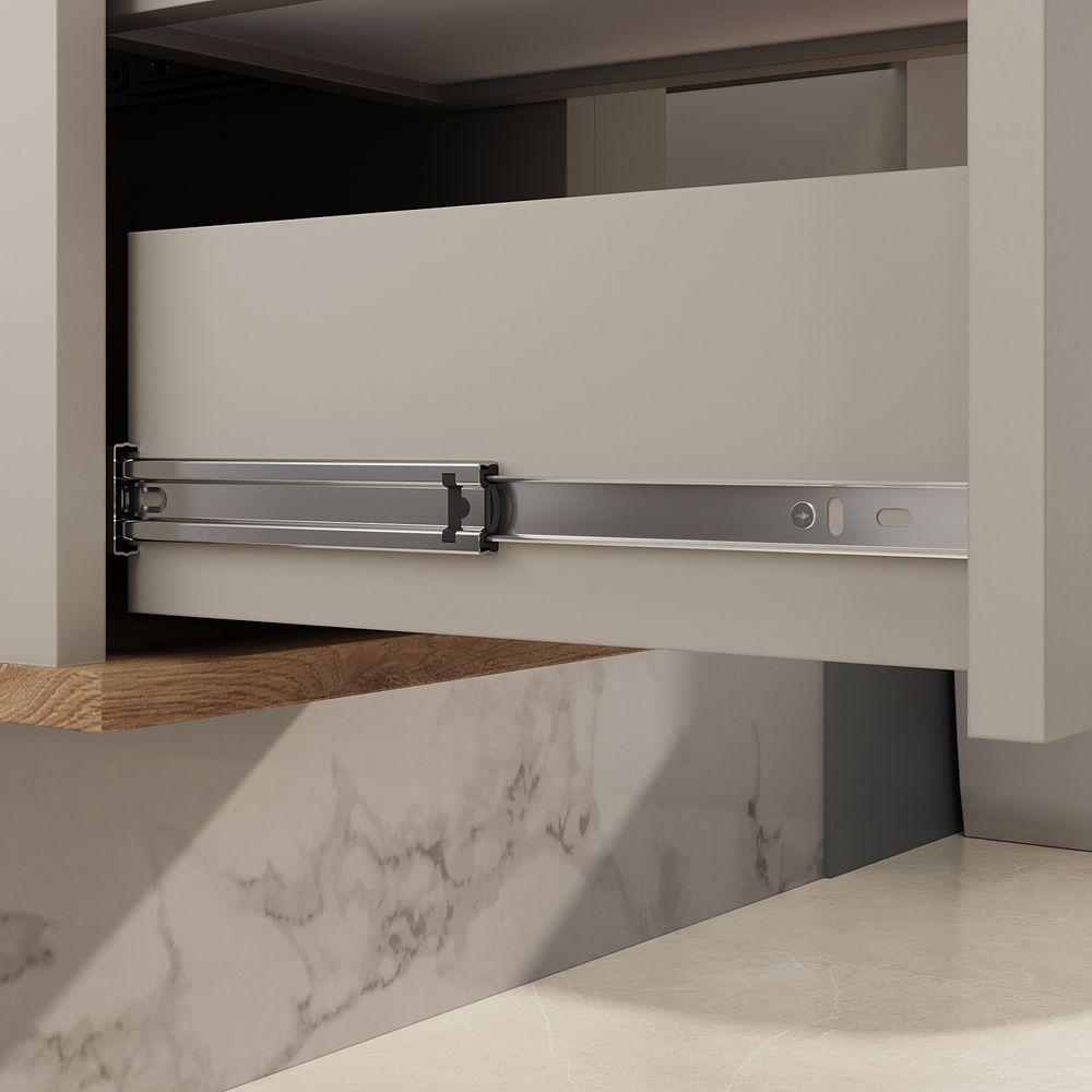 Conjunto De Banheiro Aqua 56,7cm Estilare Cnj4005 Nude/carvalho - 7