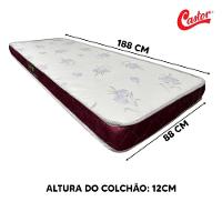 Colchão Cama Solteiro Castor Sleep Max Liso D20 88x188x12 Cm - 3