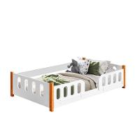 Cama De Chão Montessoriana Infantil Branca Com Gradinha - 2