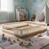 Cama Infantil Casal Montessoriana Com Grade De Proteção - 7