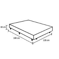 Cama Box Viúva 128 Tecido Sintético Preto Com Colchão Espuma Alegro Bello Box D28 Cinza 57x128x188 - 4