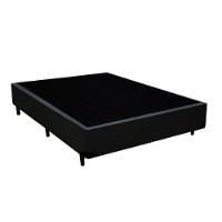 Cama Box Casal 138 Tecido Sintético Preto Com Colchão Alegro Espuma D28 Bello Box Cinza - 57x138x188cm - 2