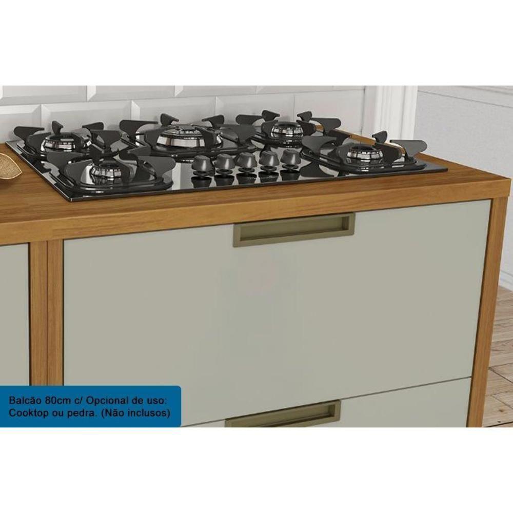 Cozinha Modulada Nesher Imperatriz 6 Peças (3aéreos+3balcões) C6p47 Freijo-grafite-nesher - 9