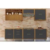 Cozinha Modulada Nesher Imperatriz 6 Peças (3aéreos+3balcões) C6p47 Freijo-grafite-nesher - 1