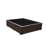 Cama Box Baú Casal Sintético Marrom Colchão Espuma D33 Marrocos 30cm - 3