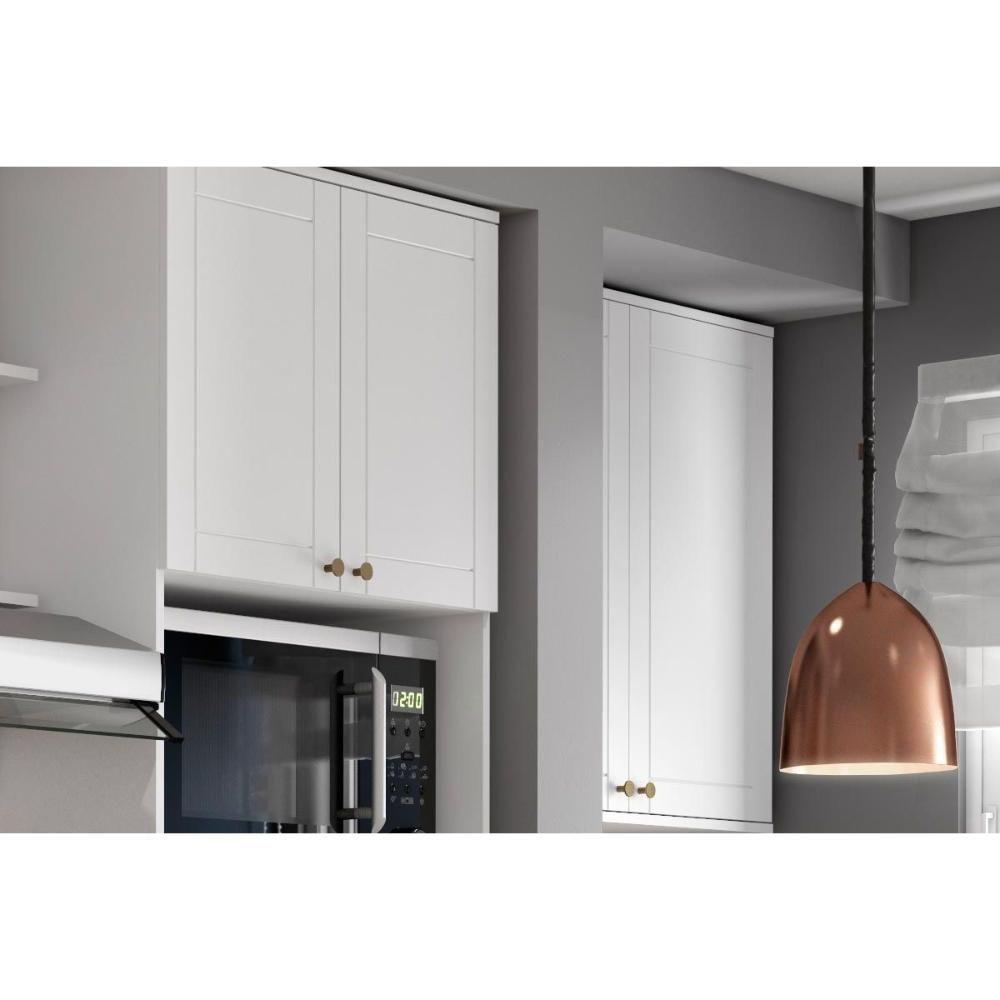 Cozinha Modulada Carraro Bella 9 Peças (2aéreos+3balcões+1paneleiro+1ilha+2complementos) C9p52 Branco-carraro - 5