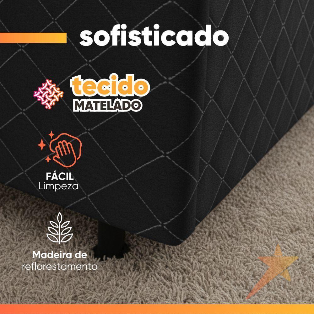Cama Bibox Solteiro Ortopédica Com Cama Auxiliar Conjugada 88x188x51cm Dani Preto/branco - 4
