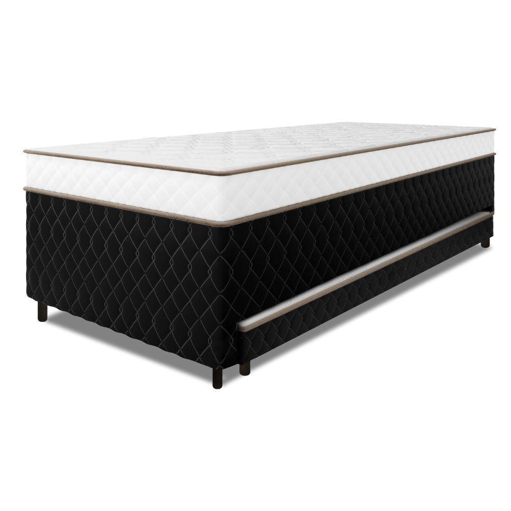 Cama Bibox Solteiro Ortopédica Com Cama Auxiliar Conjugada 88x188x51cm Dani Preto/branco - 6
