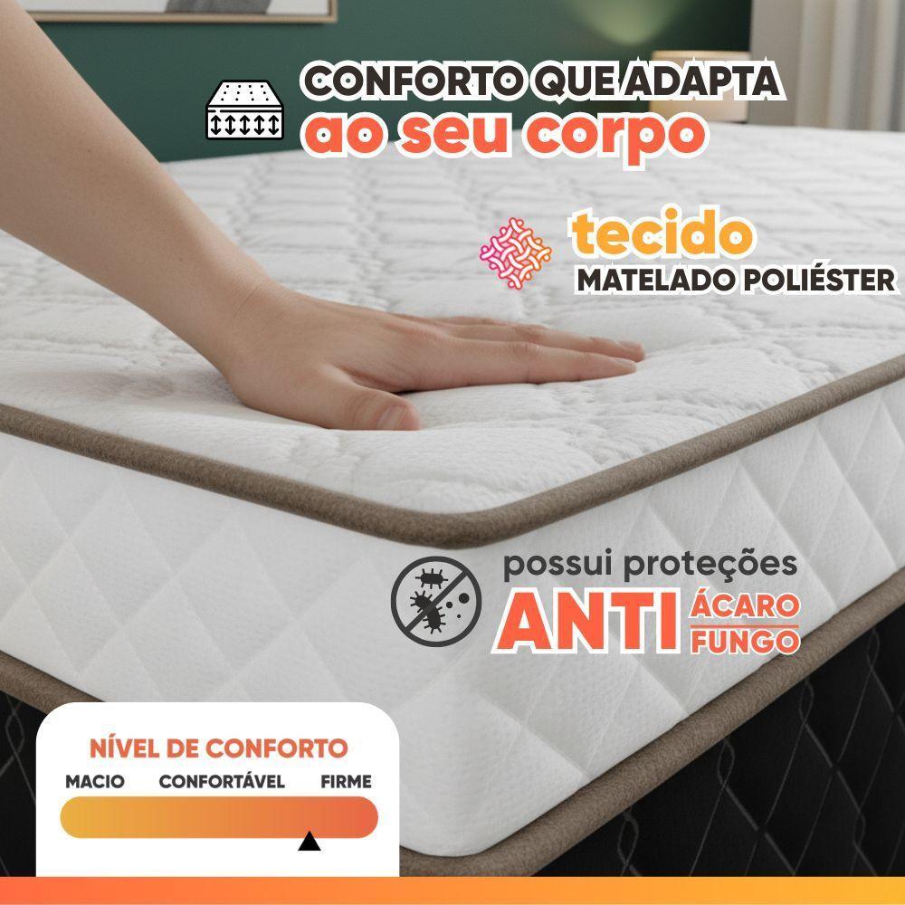 Cama Bibox Solteiro Ortopédica Com Cama Auxiliar Conjugada 88x188x51cm Dani Preto/branco - 10