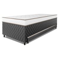 Cama Bibox Solteiro Ortopédica Com Cama Auxiliar Conjugada 88x188x51cm Dani Cinza/branco - 2