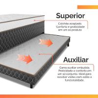 Cama Bibox Solteiro Ortopédica Com Cama Auxiliar Conjugada 88x188x51cm Dani Cinza/branco - 8
