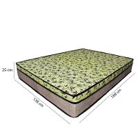 Cama Baú Casal 138 Tecido Sintético Branco Com Colchão De Espuma Tokio D33 Bege - 66x138x188cm - 2