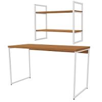 Mesa Escrivaninha E Nicho Estante Canela Branco Kpb Canela Branco - 1