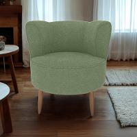 Poltrona Decorativa Pes Palito Savana Boucle Oliva Milani Store Oliva