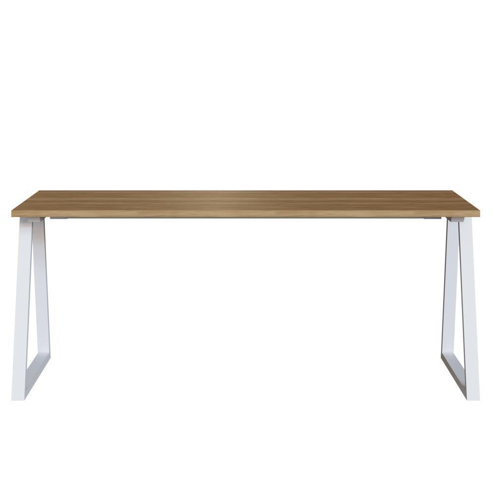 Mesa Para Escritorio Office 160 Cm 25861 Nogal Sevilha Branco Artesano Nogal Sevilha Branco - 1
