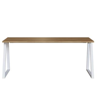 Mesa Para Escritorio Office 160 Cm 25861 Nogal Sevilha Branco Artesano Nogal Sevilha Branco