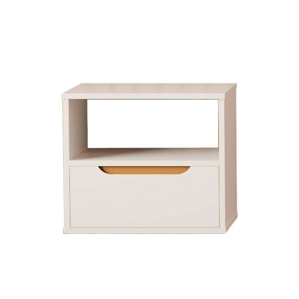 Mesa De Cabeceira Suspensa 1 Gaveta Branco Pérola - 2