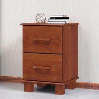 Mesa De Cabeceira Madeira Maciça 2 Gavetas 42 Cm 1137 Imbuia Milani Store Imbuia - 3