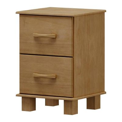 Mesa De Cabeceira Madeira Maciça 2 Gavetas 42 Cm 1137 Freijo Milani Store Freijo